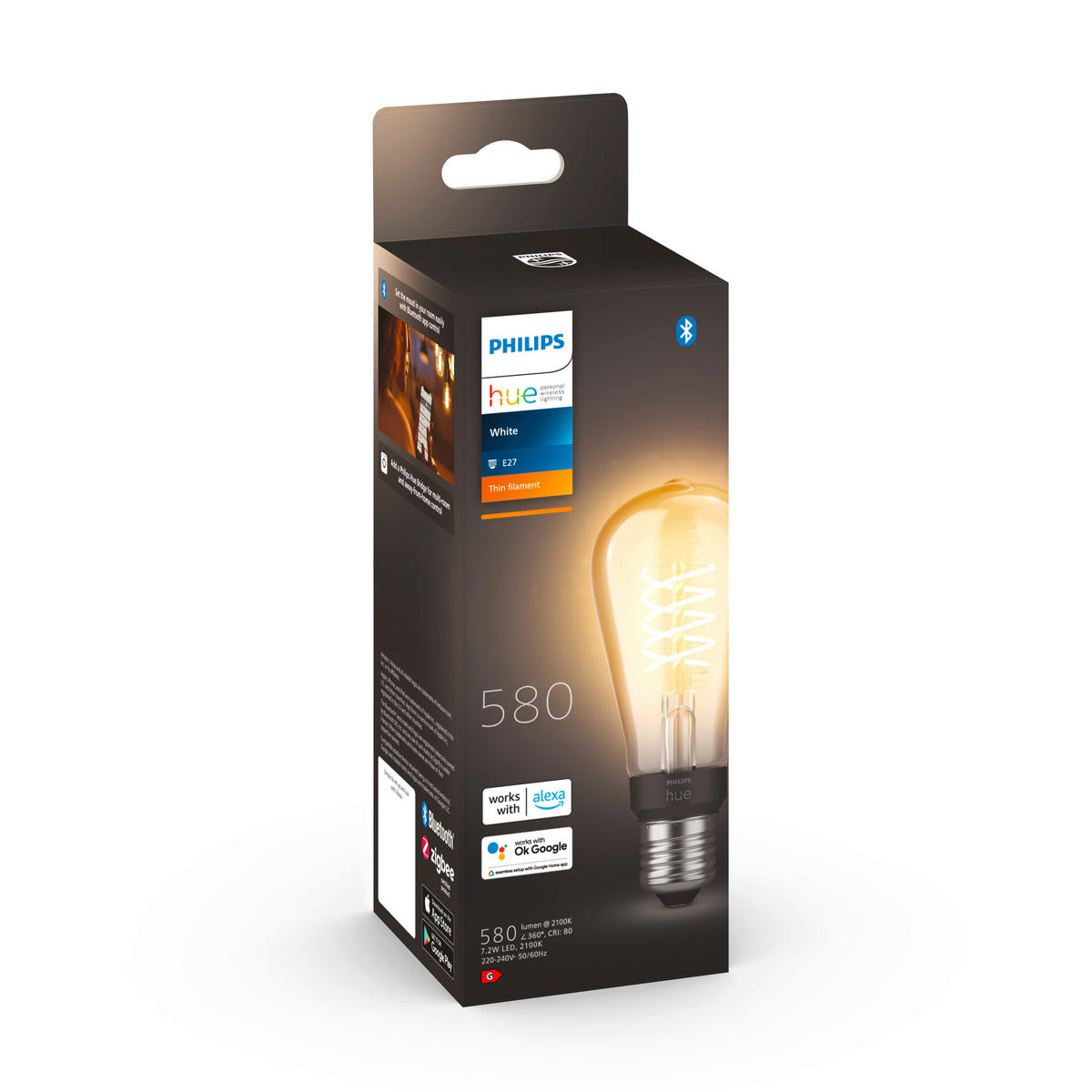 LED-LEUCHTMITTEL   E27  - Transparent, Basics, Kunststoff (6/6/13,3cm) - Philips HUE