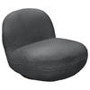 SESSEL in Teddystoff Anthrazit  - Anthrazit/Schwarz, Modern, Textil/Metall (85/70/99cm) - MID.YOU