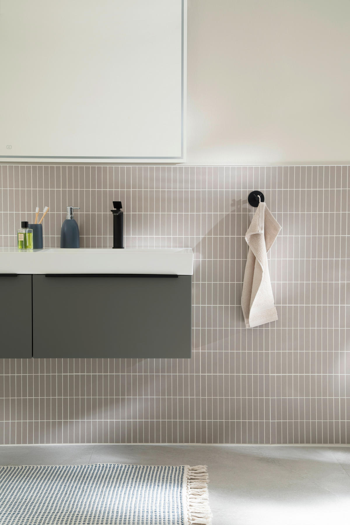 BADEZIMMERSPIEGEL 150/80/2,8 cm  - Schwarz, Design, Glas (150/80/2,8cm) - Schöner Wohnen