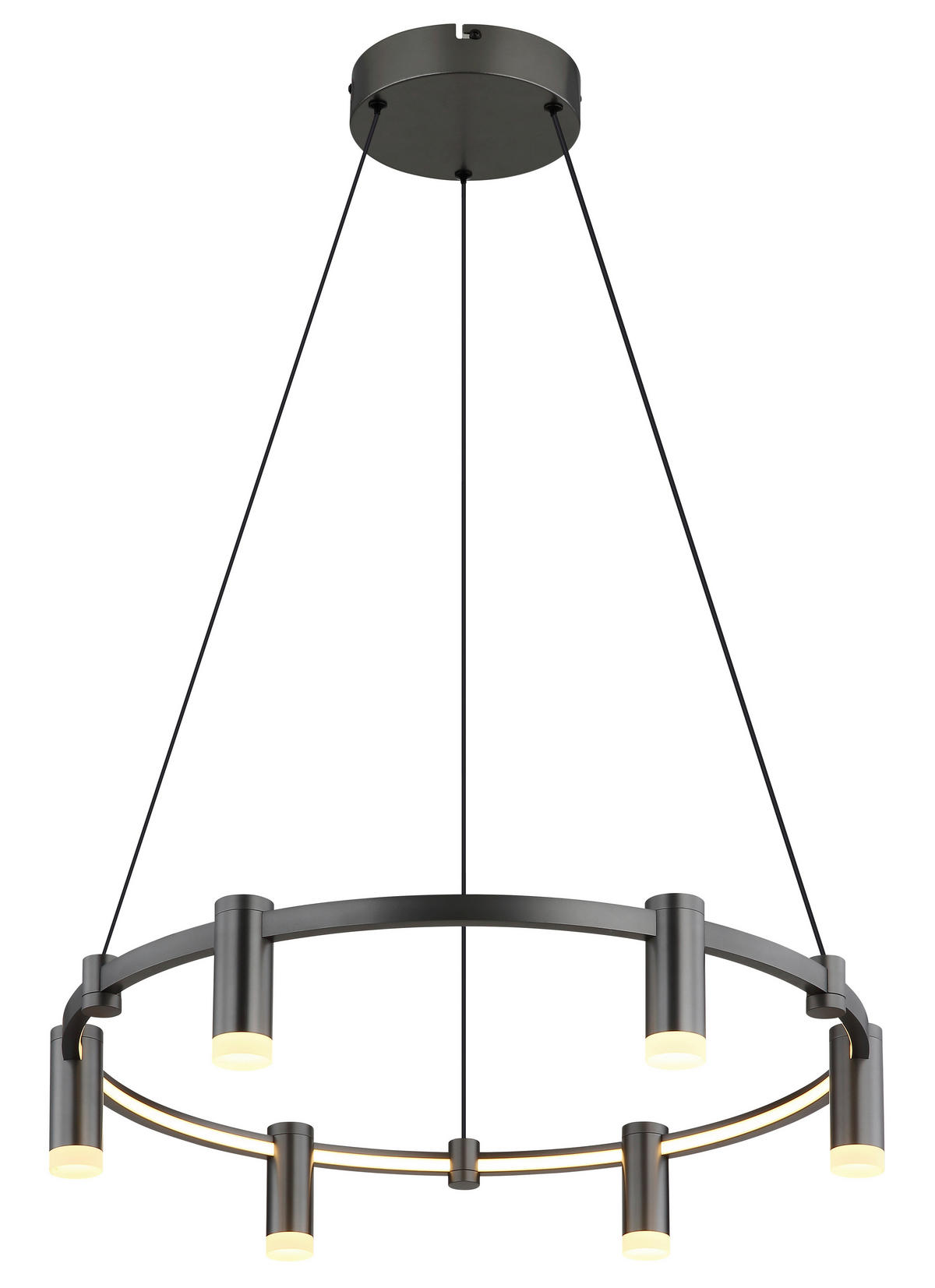 LED-HÄNGELEUCHTE 62/120 cm  - Anthrazit/Schwarz, Design, Kunststoff/Metall (62/120cm) - Globo