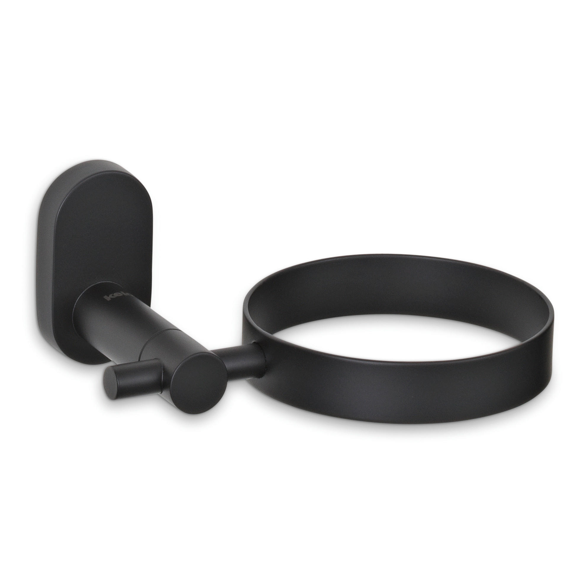 HAARTROCKNERHALTER Metall  - Schwarz, KONVENTIONELL, Metall (14/11/6cm) - Kela