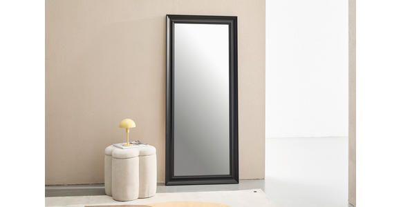 WANDSPIEGEL 78/180/4 cm    in rechteckig  - Schwarz, ROMANTIK / LANDHAUS, Glas/Holz (78/180/4cm) - Carryhome
