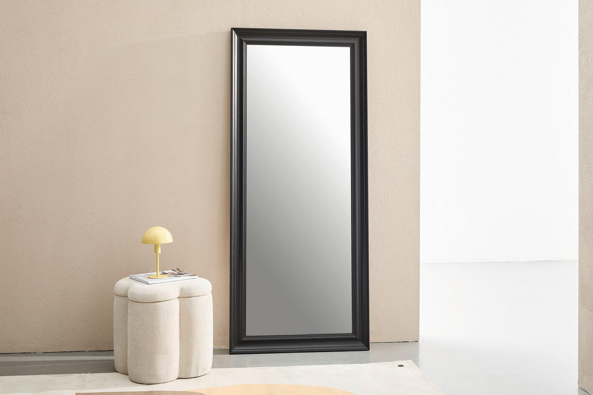 WANDSPIEGEL 78/180/4 cm    in rechteckig  - Schwarz, ROMANTIK / LANDHAUS, Glas/Holz (78/180/4cm) - Carryhome