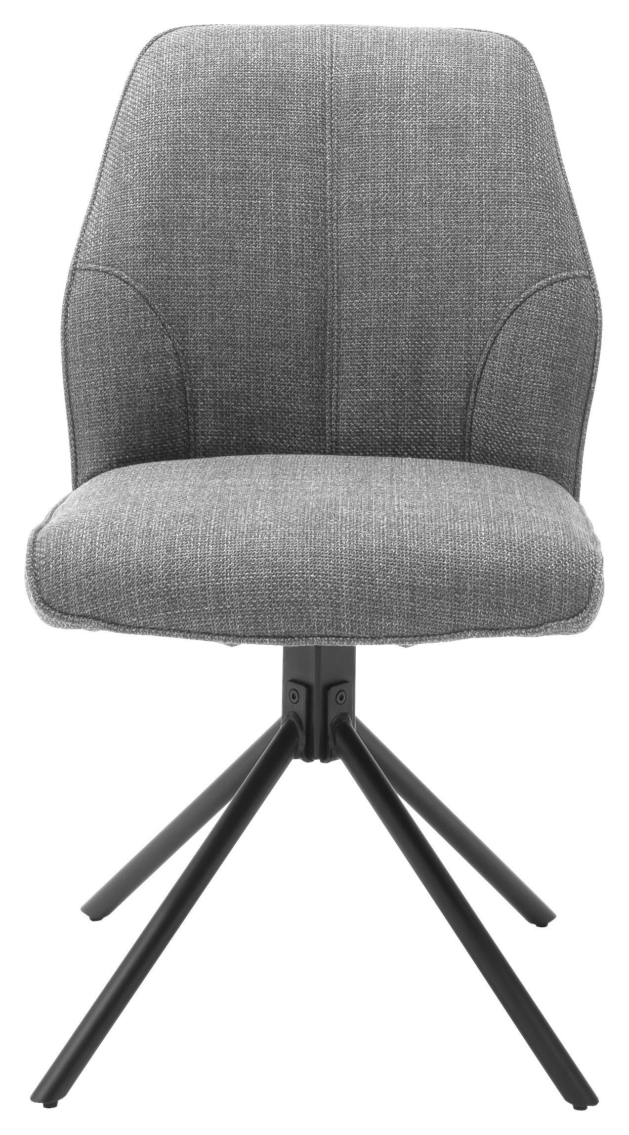 STUHL Webstoff Grau  - Schwarz/Grau, Design, Textil/Metall (49/87/61cm) - Carryhome
