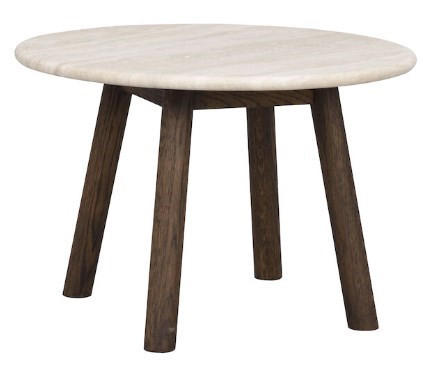 SOFFBORD i trä, sten 60/40 cm  - mörkbrun/naturfärgad, Klassisk, trä/sten (60/40cm) - Rowico