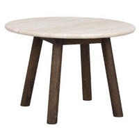 SOFFBORD i trä, sten 60/40 cm  - mörkbrun/naturfärgad, Klassisk, trä/sten (60/40cm) - Rowico