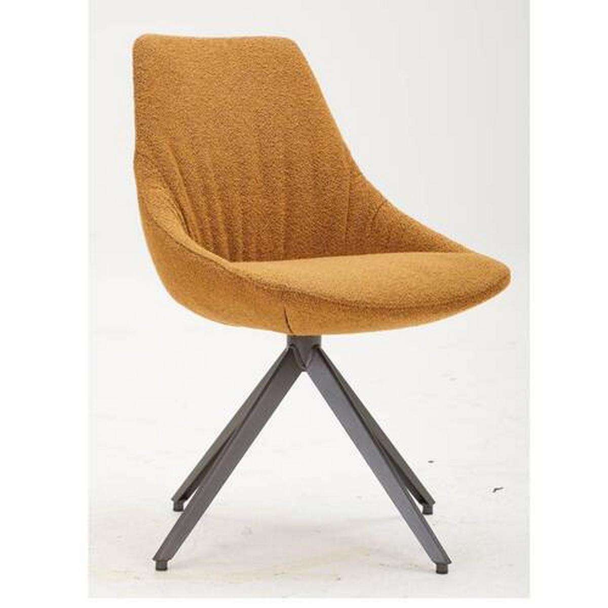 STUHL Bouclé Bronzefarben  - Anthrazit/Bronzefarben, Design, Textil/Metall (55/87/62cm) - Bert Plantagie