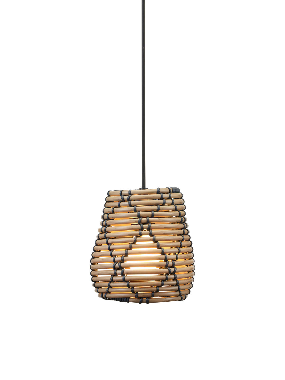 VONKAJŠIE ZÁVESNÉ SVIETIDLO - čierna, Natur, plast (18/25cm)