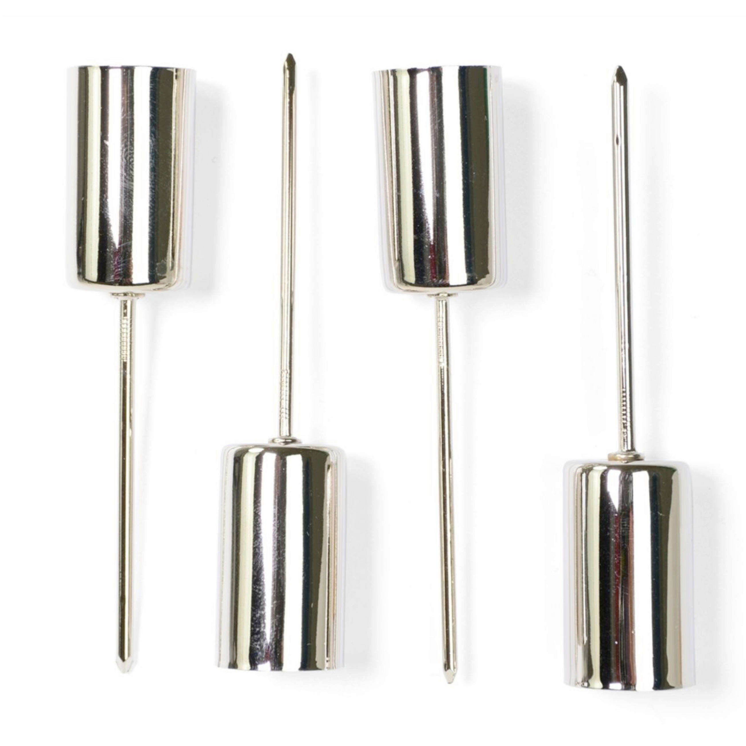 KERZENHALTER-SET - Silberfarben, Basics, Metall (2,0/11,0/2,0cm)