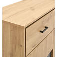 HIGHBOARD in 110/121/40 cm - Eichefarben/Schwarz, LIFESTYLE, Holzwerkstoff/Metall (110/121/40cm) - Xora