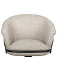 ARMLEHNSTUHL  in Eisen Bouclé  - Schwarz/Naturfarben, Design, Textil/Metall (65/80,5/65cm) - Belluti