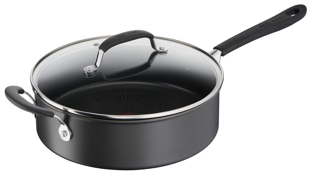 STEKGRYTA 26 cm  - svart/transparent, Design, metall/glas (26cm) - Tefal