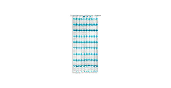 Vorhang mit Schlaufen und Band Fianna B: 140cm, Blau/Weiß - Blau/Weiß, KONVENTIONELL, Textil (140/245cm) - Luca Bessoni