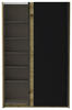 SCHWEBETÜRENSCHRANK 125/195,5/38 cm 2-türig  - Eichefarben/Schwarz, Basics, Holzwerkstoff/Metall (125/195,5/38cm) - P & B