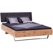 BETT in Buchefarben - Eichefarben/Anthrazit, Natur, Holz/Textil (188/98/211cm) - Valnatura