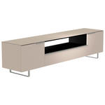 LOWBOARD Alufarben, Sandfarben  210/51/45 cm  - Sandfarben/Alufarben, Design, Glas/Holzwerkstoff (210/51/45cm) - Moderano