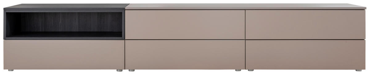 LOWBOARD  in 300/52/45 cm  - Mooreichefarben/Grau, Design, Holzwerkstoff (300/52/45cm) - Moderano
