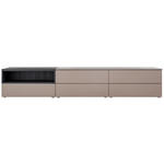 LOWBOARD  in 300/52/45 cm  - Mooreichefarben/Grau, Design, Holzwerkstoff (300/52/45cm) - Moderano