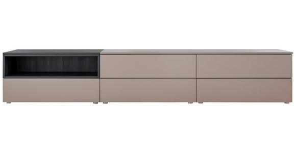 LOWBOARD  in 300/52/45 cm  - Mooreichefarben/Grau, Design, Holzwerkstoff (300/52/45cm) - Moderano
