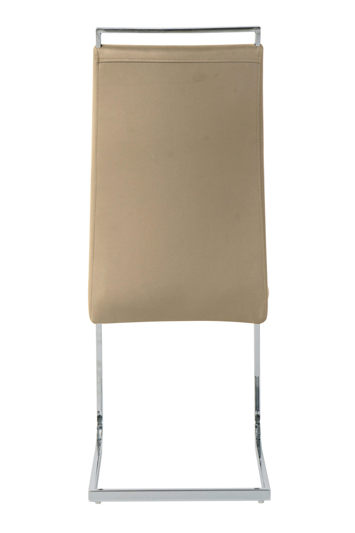 STUHL-SET 2 Stück  in Lederlook Kunststoff, Textil  - Taupe/Silberfarben, Design, Kunststoff/Textil (42/101/58cm) - Livetastic