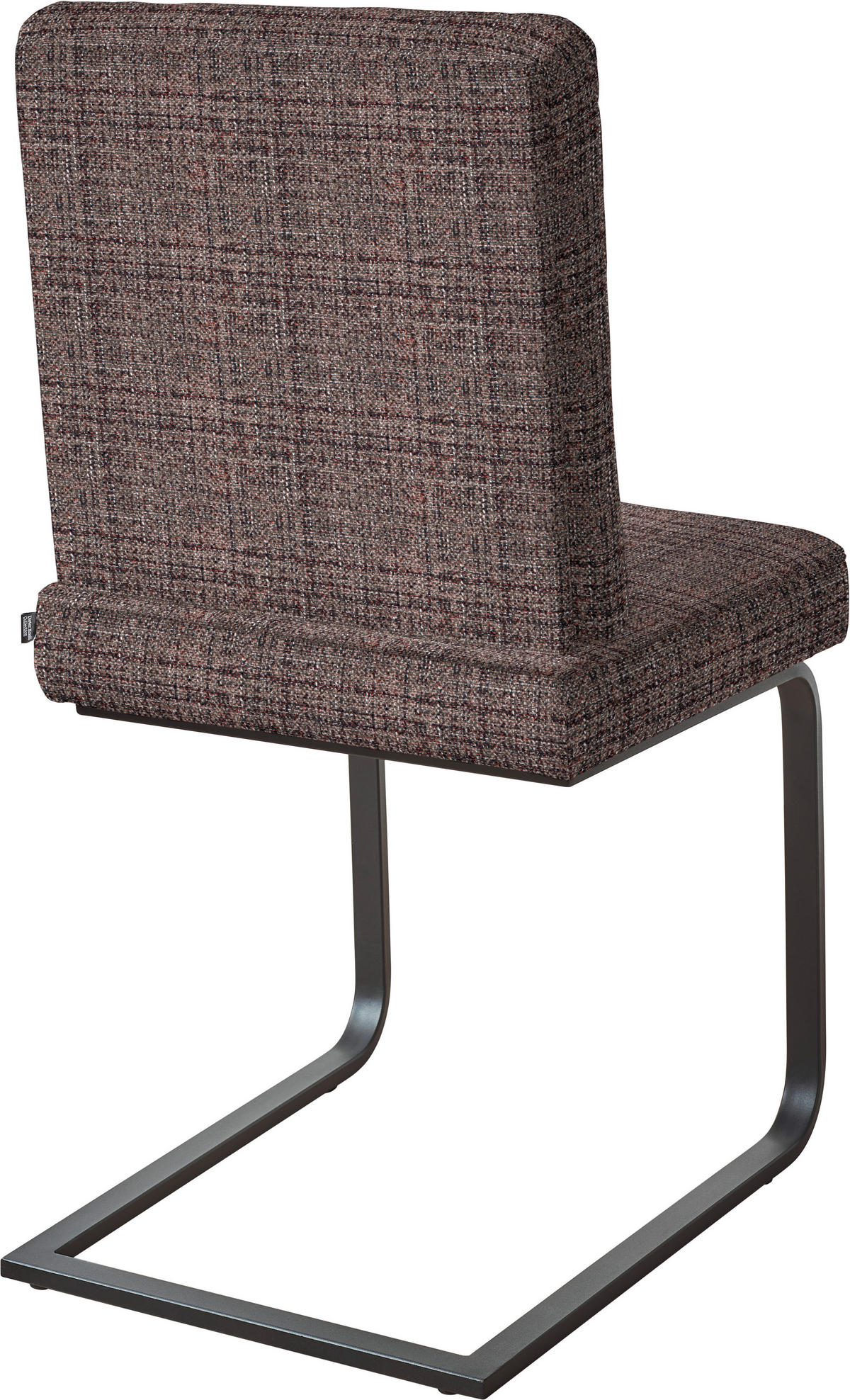 SCHWINGSTUHL  in Stahl Flachgewebe  - Dunkelbraun/Schwarz, Design, Textil/Metall (60/92/60cm) - Dieter Knoll