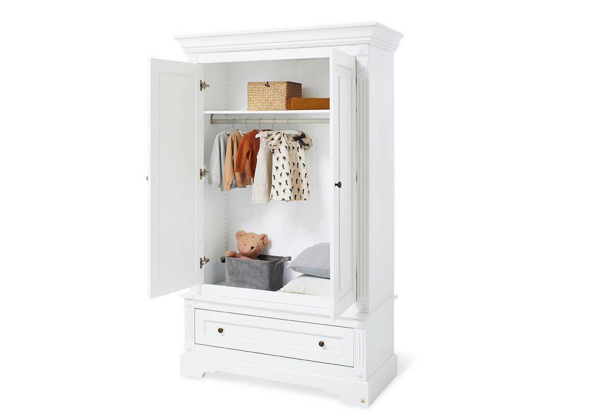 BABYZIMMER PINOLINO EMILIA  - Weiß, ROMANTIK / LANDHAUS, Holzwerkstoff - Pinolino