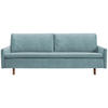 SCHLAFSOFA Flachgewebe Blau  - Blau/Eichefarben, KONVENTIONELL, Holz/Textil (220/85/98cm) - Carryhome
