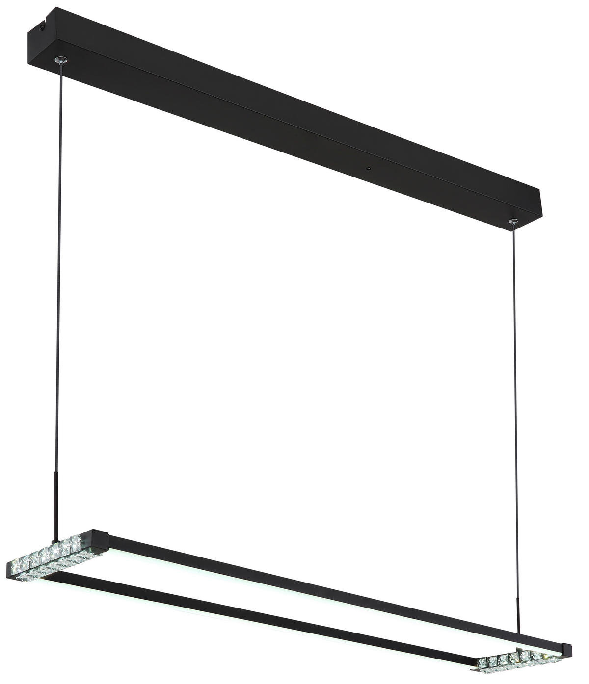 LED-HÄNGELEUCHTE 102,5/20,6/150 cm    - Klar/Weiss, Design, Kunststoff/Metall (102,5/20,6/150cm) - Globo