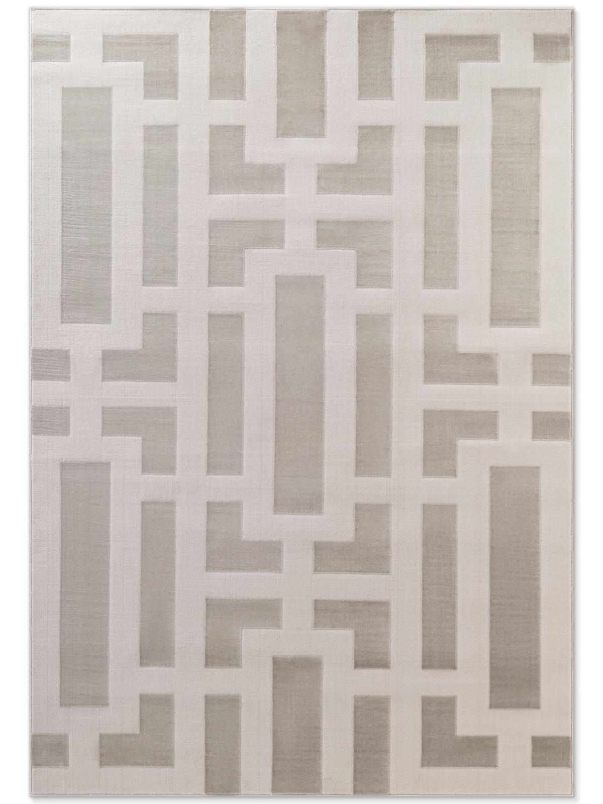 WEBTEPPICH 160/235 cm Perles Creme, Grau rechteckig  - Creme/Grau, Design, Kunststoff (160/235cm) - Elle Decoration