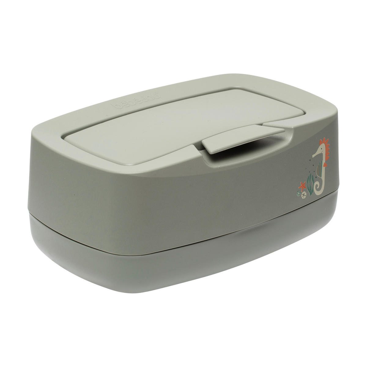 FEUCHTTÜCHERBOX OCEAN VIBES  - Grün, Basics, Kunststoff (21/13/9cm) - Bebe Jou