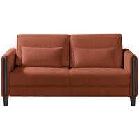 SCHLAFSOFA in Holz, Textil Schwarz, Rostfarben  - Rostfarben/Schwarz, Design, Holz/Textil (174/88/104cm) - Niels Andersson