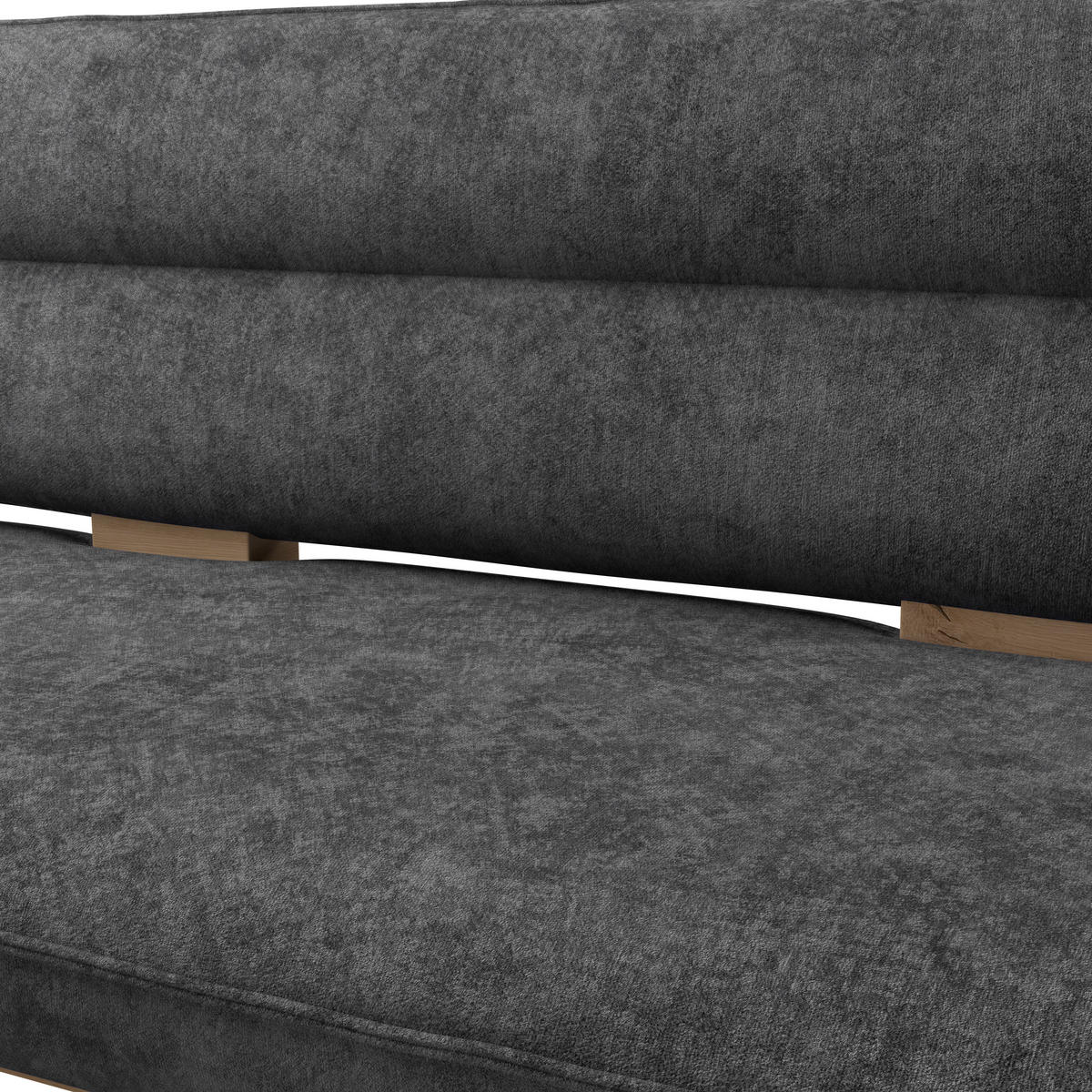 ECKBANK 170/232 cm Webstoff Schwarz Eiche Sperrholz   - Eichefarben/Schwarz, KONVENTIONELL, Holz/Textil (170/232cm) - James Wood