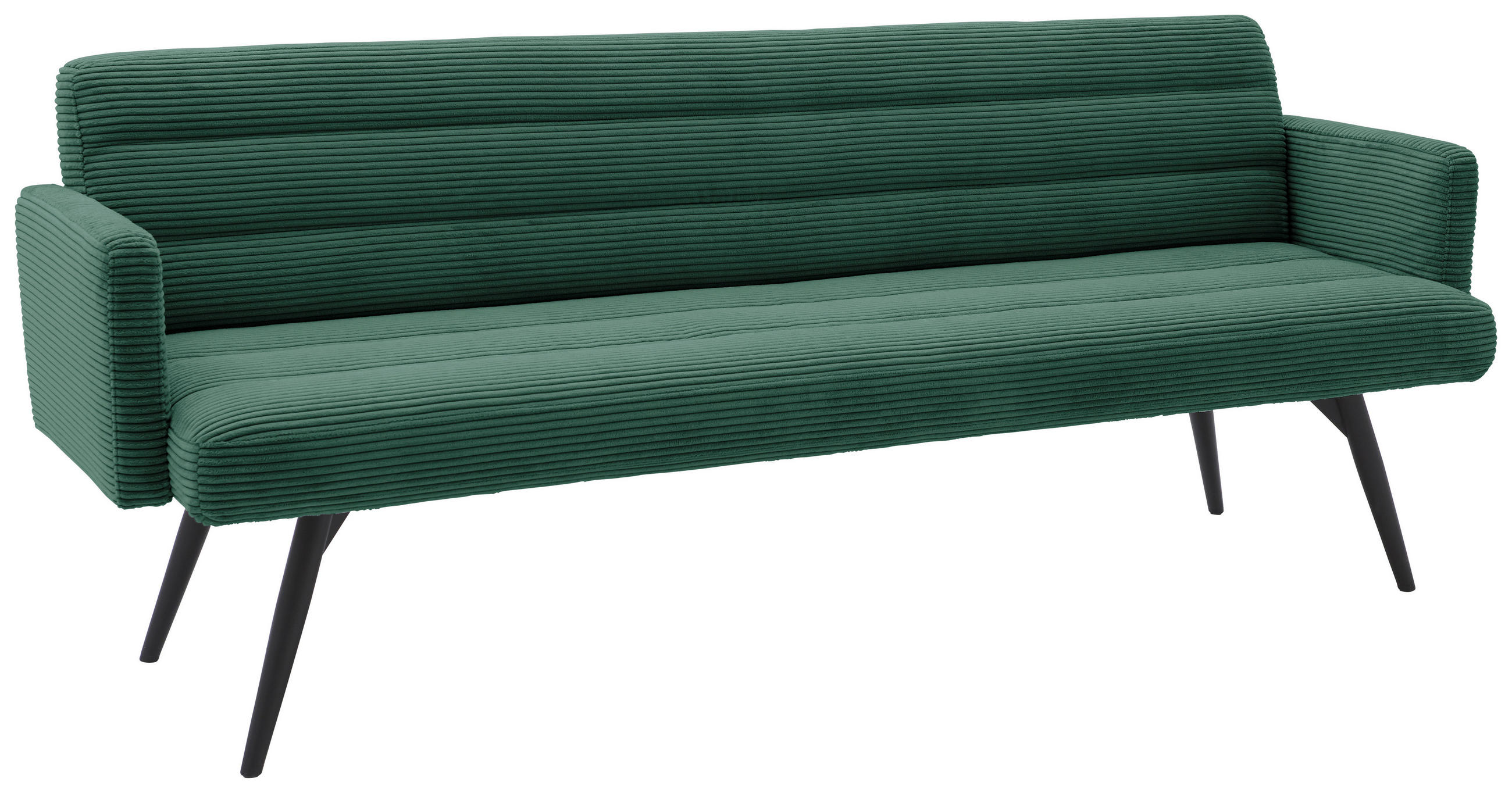 SITZBANK 216/86/68 cm Cord Grün Metall  - Schwarz/Grün, Design, Textil/Metall (216/86/68cm) - Dieter Knoll