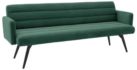 SITZBANK 216/86/68 cm Cord Grün Metall  - Schwarz/Grün, Design, Textil/Metall (216/86/68cm) - Dieter Knoll