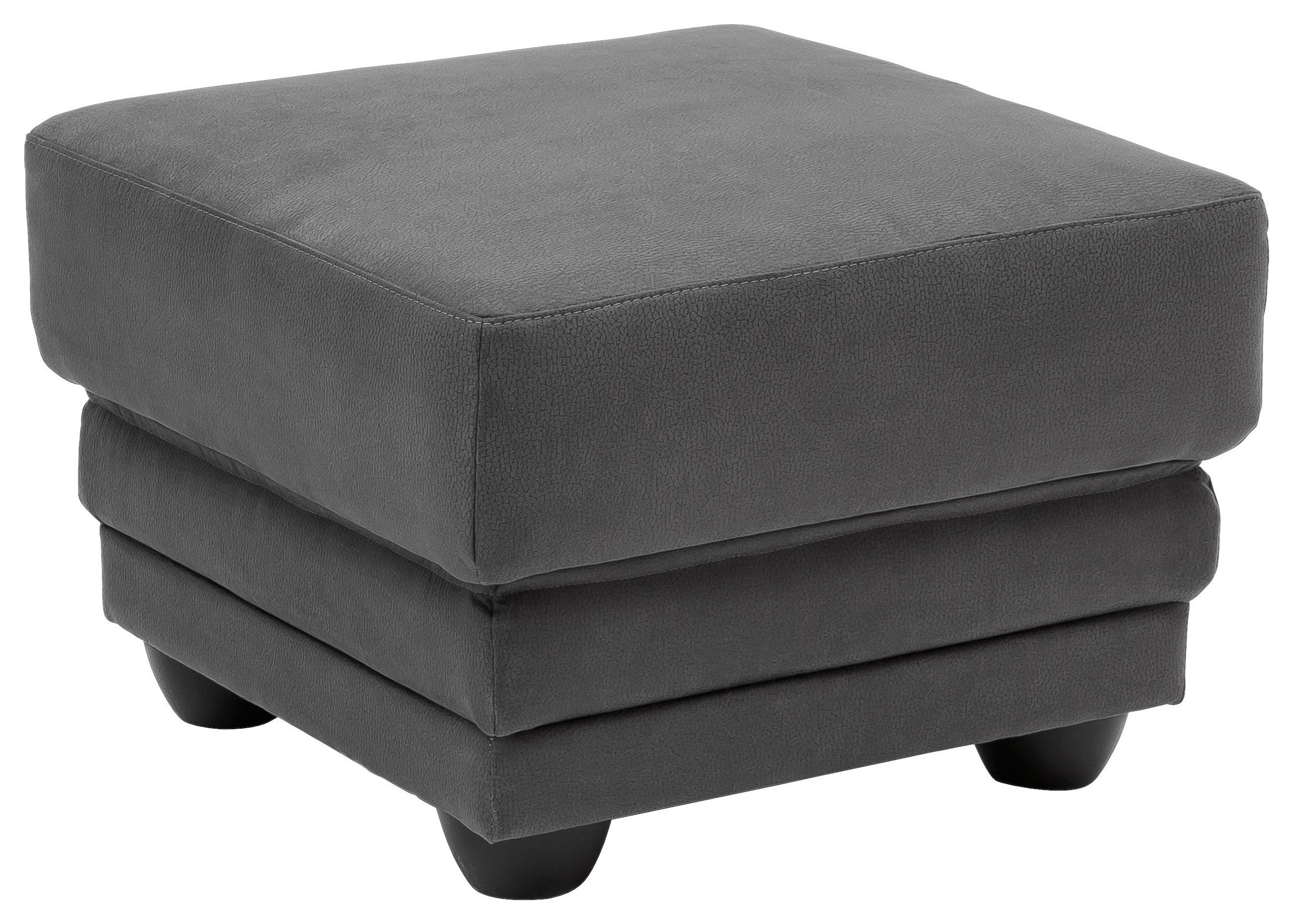 HOCKER Mikrofaser Dunkelbraun  - Dunkelbraun/Schwarz, Design, Kunststoff/Textil (65/46/65cm) - Livetastic