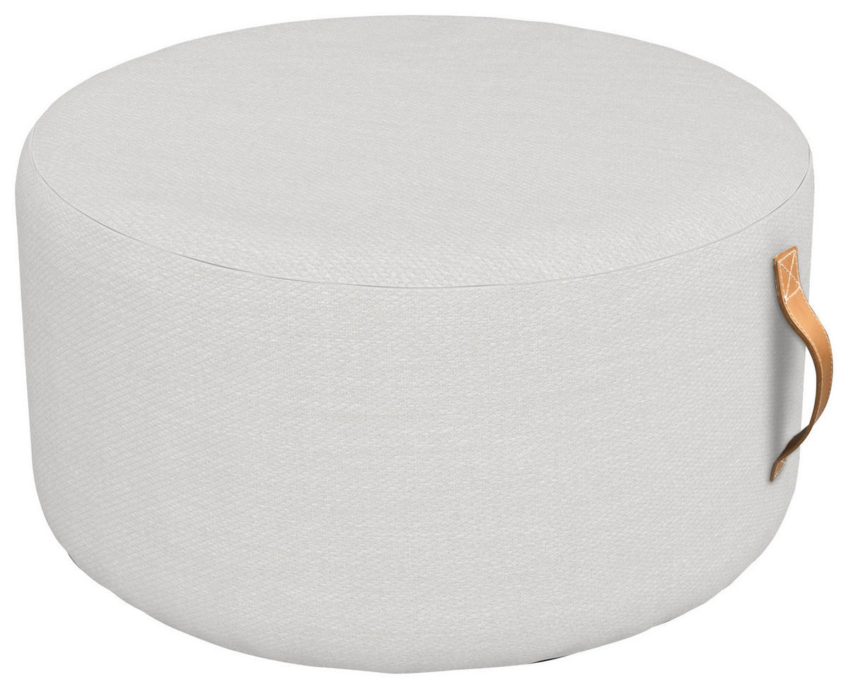 OUTDOORPOUF in  Uni  - Hellgrau, Basics, Textil (45/45cm)