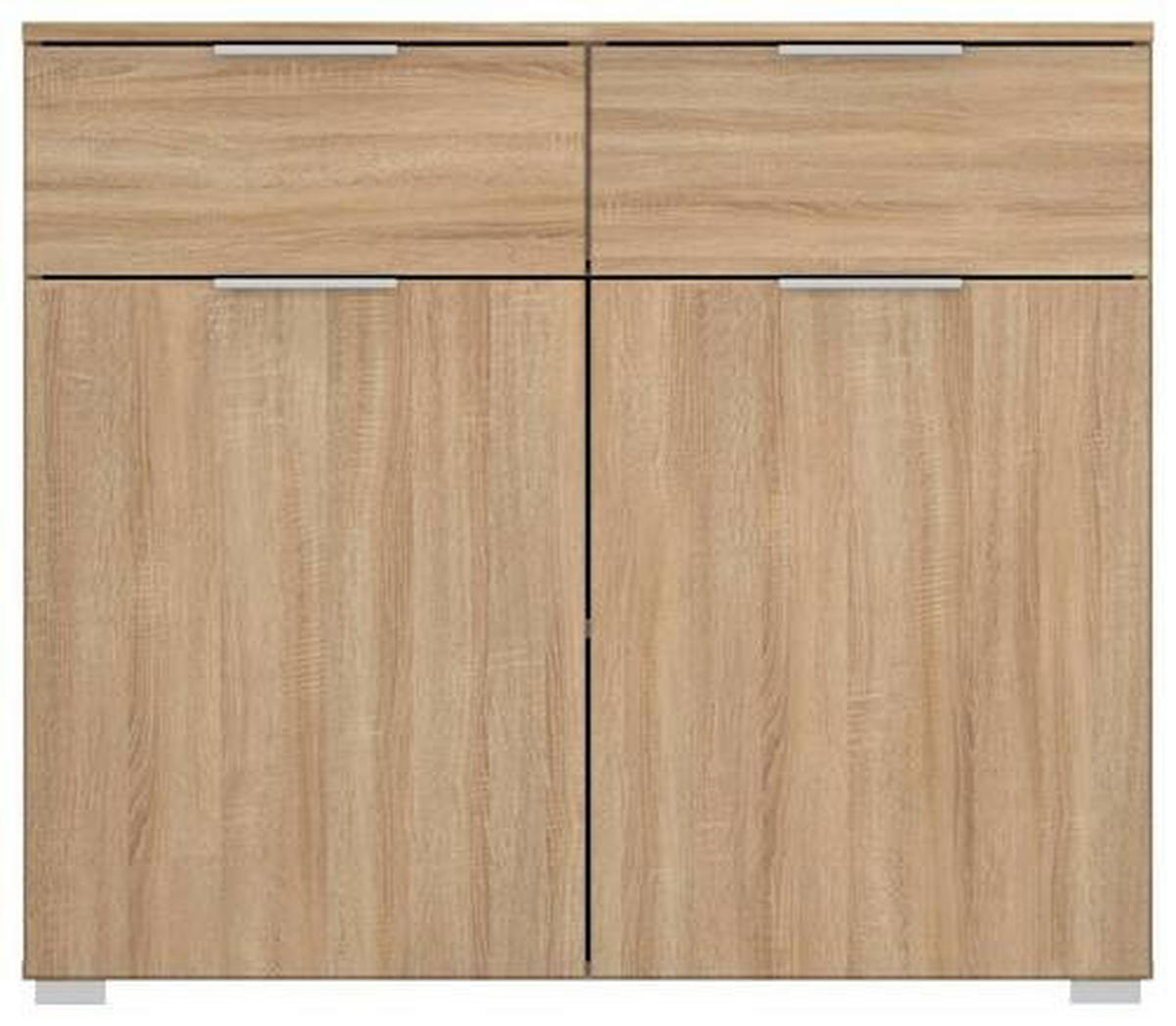 KOMÓD 93/81/42 cm  - Sonoma tölgy/alumínium színű, Modern, faalapú anyag (93/81/42cm) - Rauch Möbel