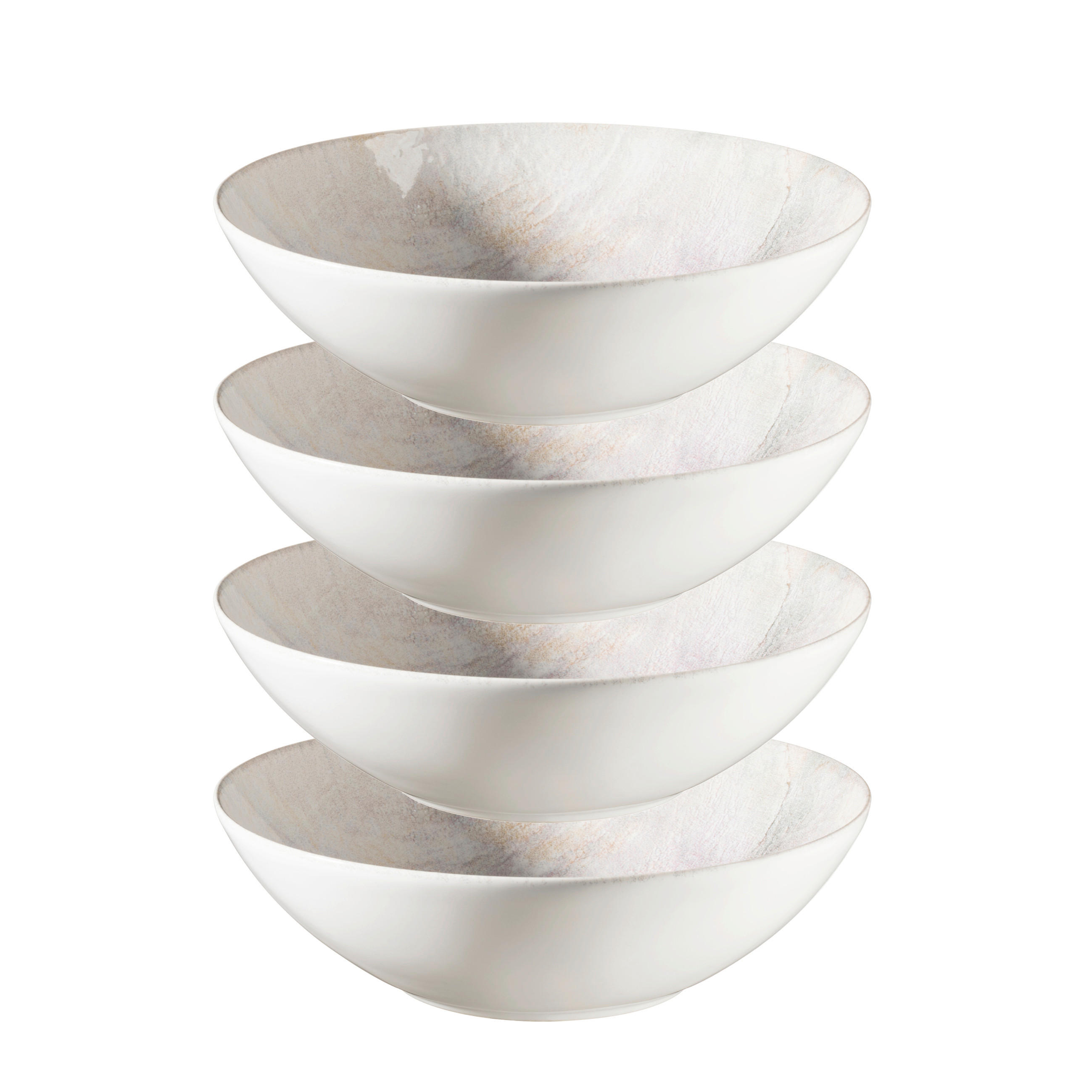 SCHÜSSELSET AQUARELLIA LILA 4-teilig  - Lila/Weiß, Basics, Keramik (23,5/7cm) - Mäser