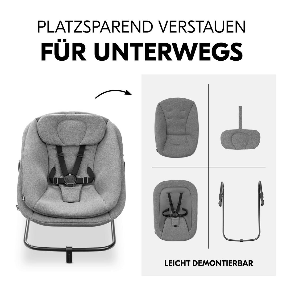 HOCHSTUHLLIEGE Highchair Bouncer  - Dunkelgrau, Basics, Kunststoff/Textil (49/44/68cm) - Hauck