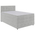BOXSPRINGBETT 120/200 cm  in Hellgrau  - Hellgrau/Schwarz, KONVENTIONELL, Kunststoff/Textil (120/200cm) - Carryhome