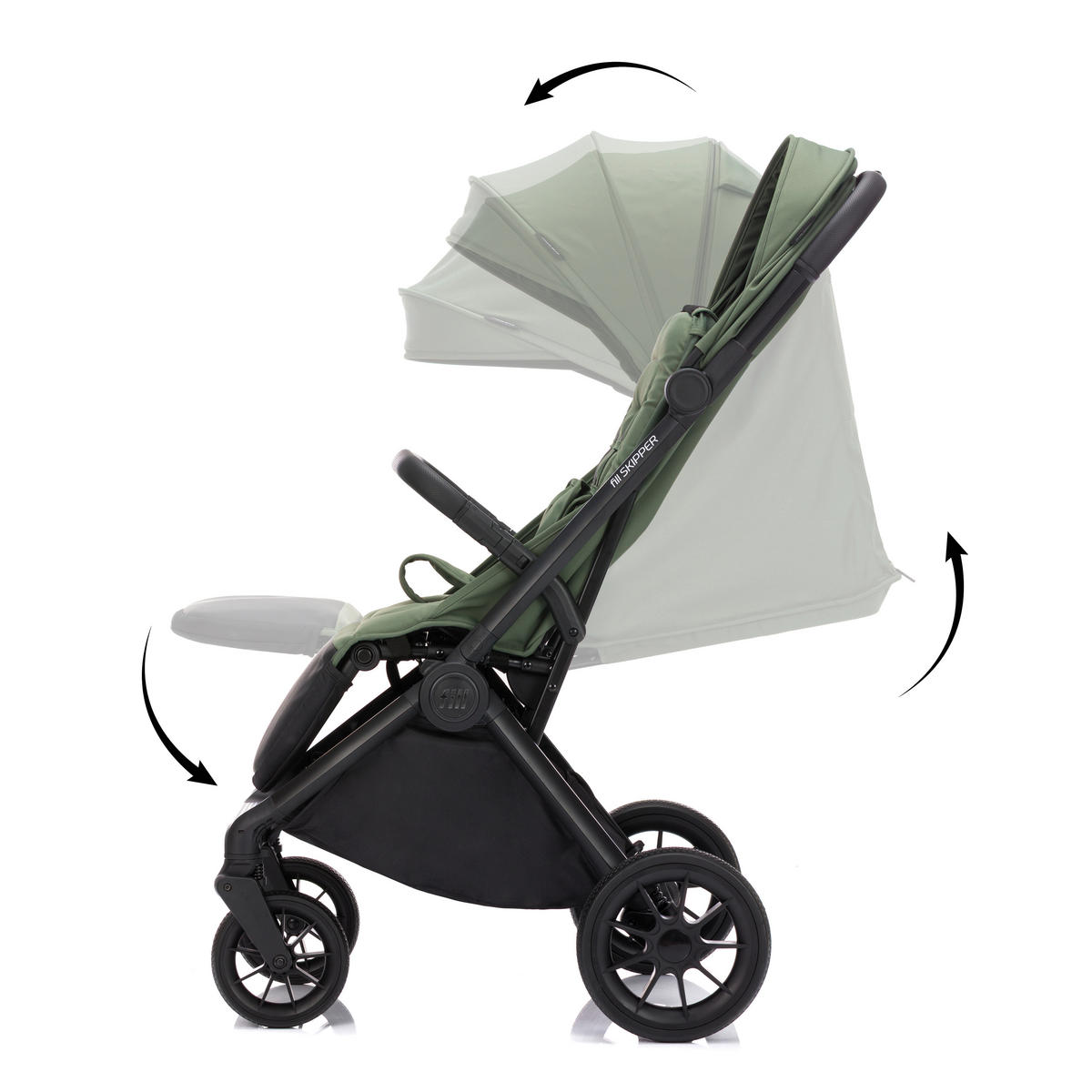 BUGGY  - Jadegrün, Basics, Textil/Metall (54/68/108cm) - Fillikid