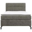 BOXSPRINGBETT 140/200 cm  in Grau  - Schwarz/Grau, Design, Textil/Metall (140/200cm) - Esposa
