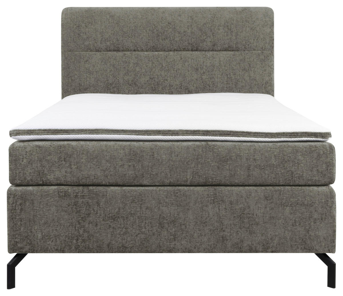 POSTELJA BOXSPRING 140 cm   x 200 cm  , tekstil siva  - črna/siva, Design, kovina/tekstil (140/200cm) - Esposa