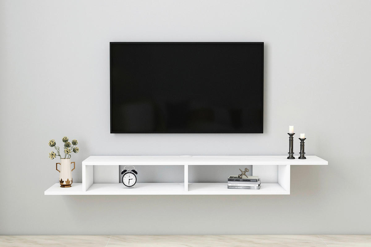 WANDBOARD in 149/16,4/29,6 cm Weiss  - Weiss, Design, Holzwerkstoff (149/16,4/29,6cm) - Livetastic