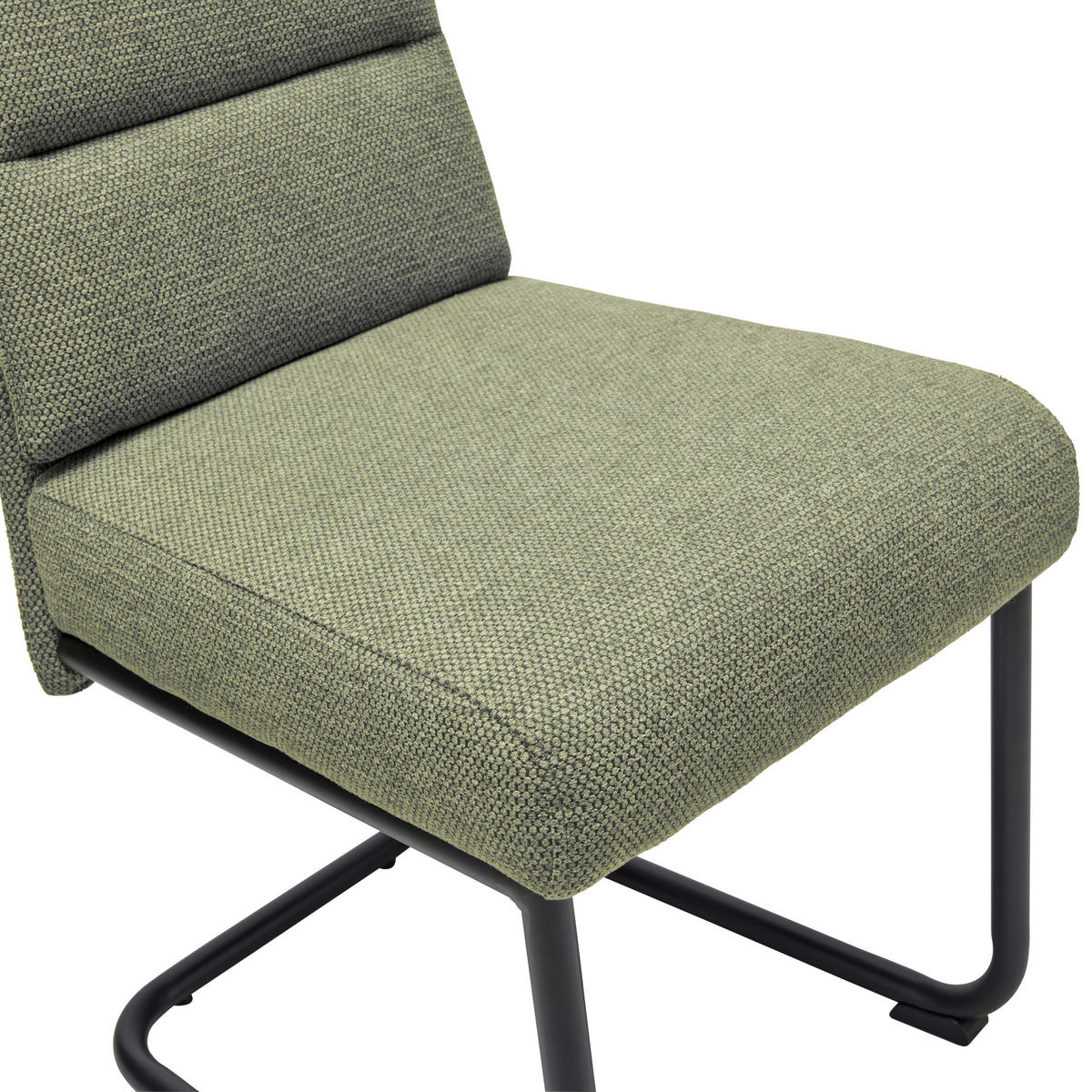 SCHWINGSTUHL  in Eisen Webstoff  - Schwarz/Grün, LIFESTYLE, Holz/Textil (45/94/62cm) - MID.YOU