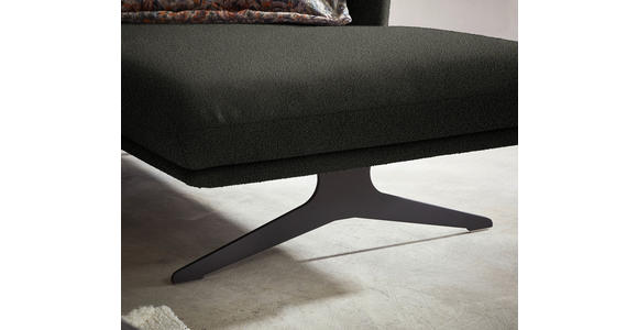 ECKSOFA in Flachgewebe Schwarz  259/152 cm  - Schwarz, Design, Textil/Metall (259/152cm) - Dieter Knoll