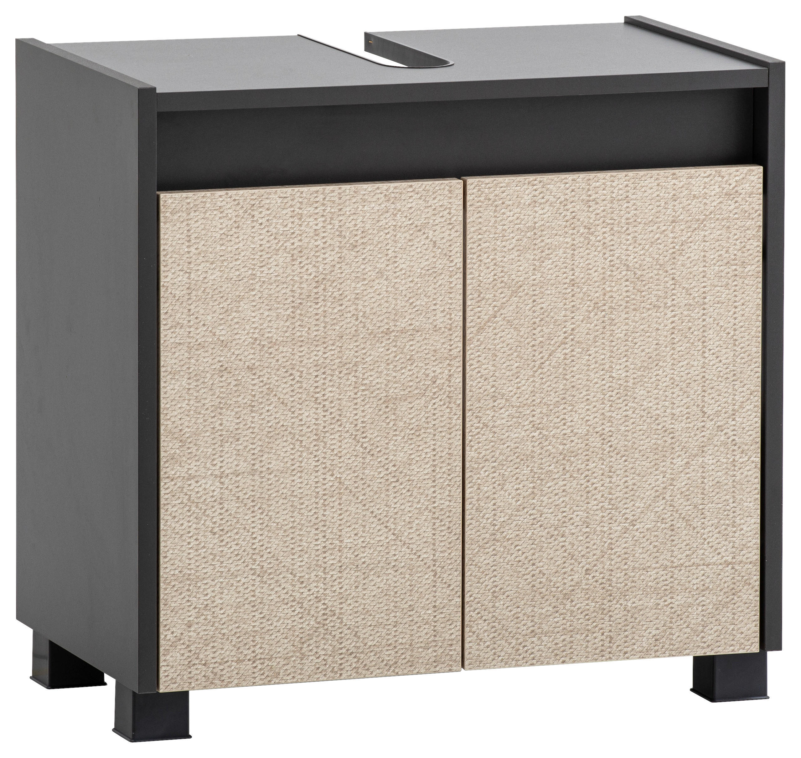 WASCHBECKENUNTERSCHRANK 56,9/54,6/33 cm  - Beige/Anthrazit, MODERN, Holzwerkstoff/Kunststoff (56,9/54,6/33cm) - MID.YOU