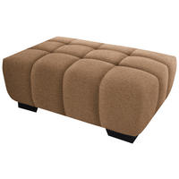 HOCKER Textil Orange  - Schwarz/Orange, Konventionell, Textil/Metall (106/40/72cm) - Hom`in