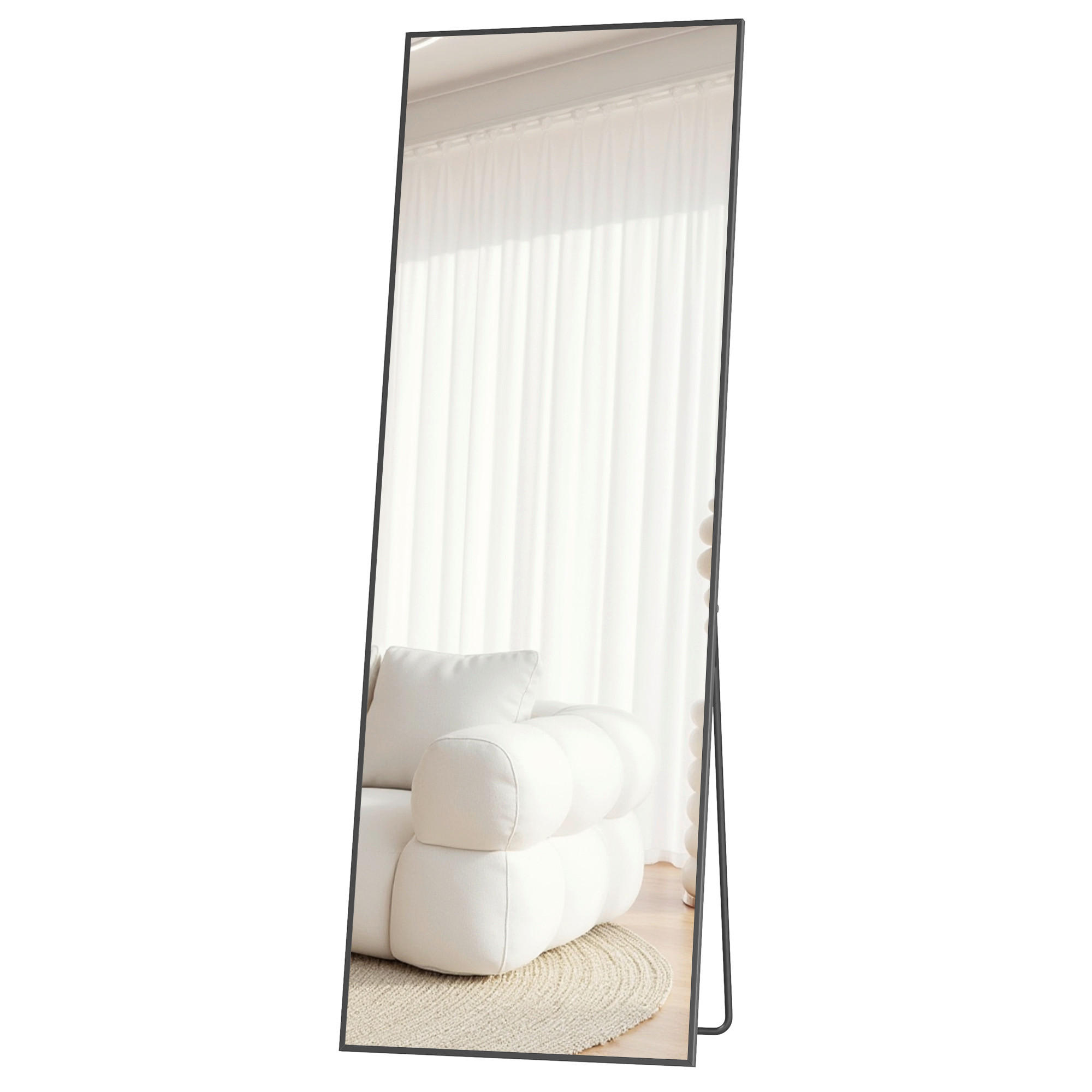STANDSPIEGEL 50/160/33 cm, Schwarz  - Schwarz, Trend, Glas/Metall (50/160/33cm) - Boxxx