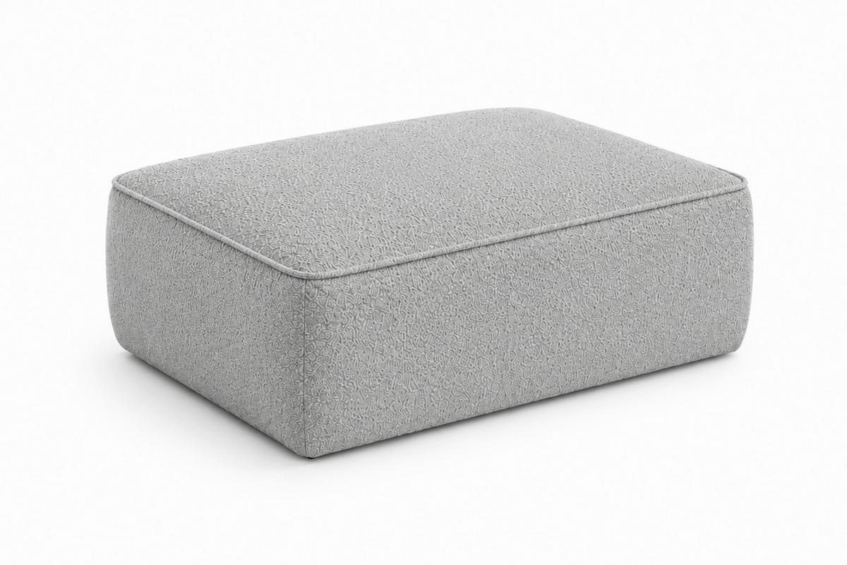 HOCKER in Textil, Holzwerkstoff Grau  - Schwarz/Grau, KONVENTIONELL, Holzwerkstoff/Kunststoff (105/43/65cm) - Livetastic